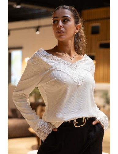 Blouse dentelle Adina