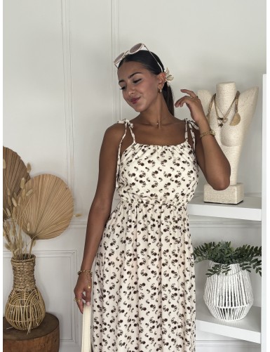 Robe longue motif à fleurs...