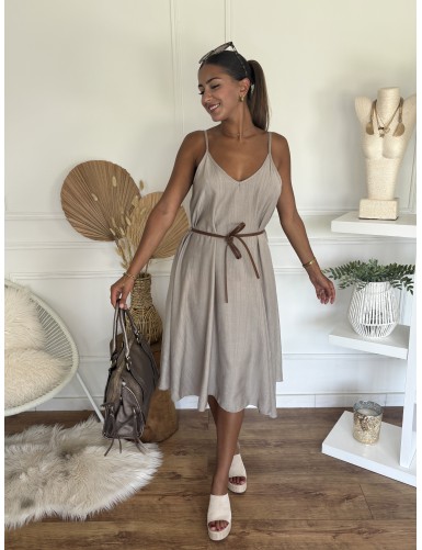 Robe fluide Jones taupe