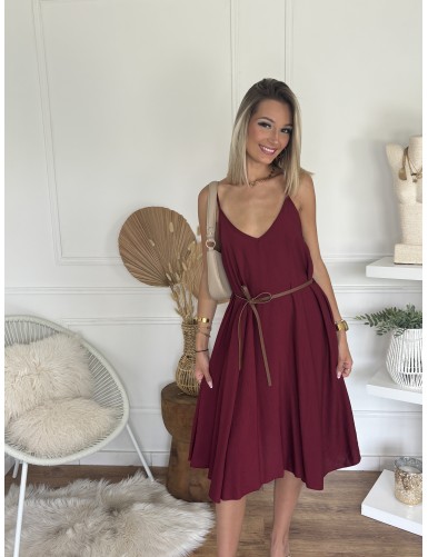 Robe fluide Jones bordeaux