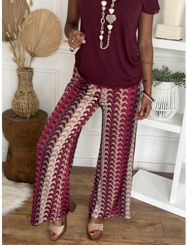 Pantalon fluide imprimé...