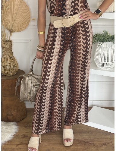 Pantalon fluide imprimé...