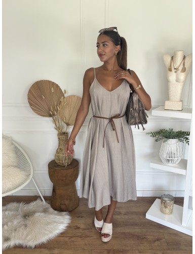 Robe fluide Jones taupe