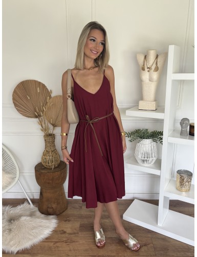 Robe fluide Jones bordeaux