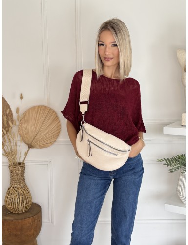 Blouse ajourée oversize...