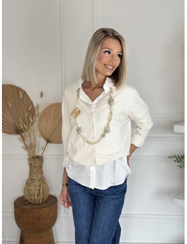 Gilet fines maille beige...