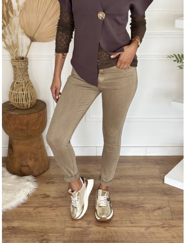 Pantalon skinny beige MAGGY