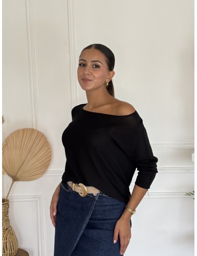 Pull fin noir Manuella