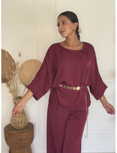 Blouse fluide bordeaux Britany