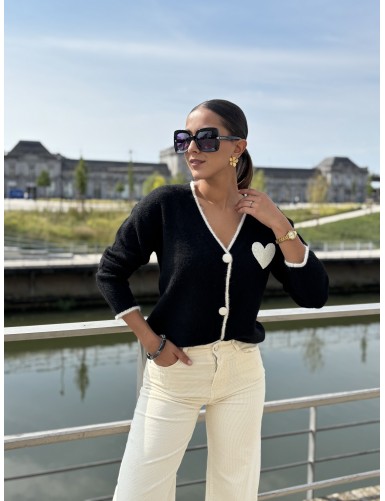 Gilet smile more noir Livia