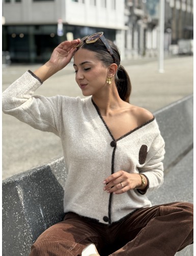 Gilet smile more beige Livia