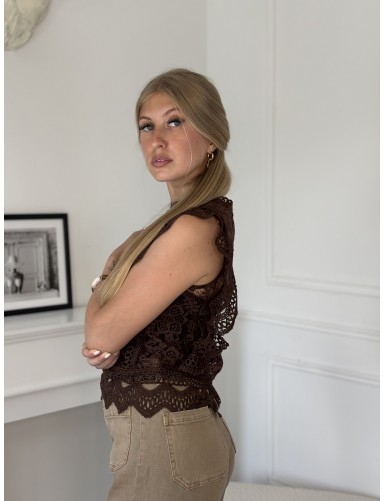 Blouse sans manches en...
