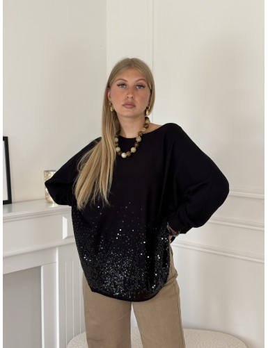 Pull long à strass dégrader...