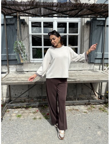 Pantalon fluide choco ASTRID