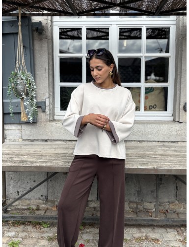 Sweat oversize beige CLAUDIA