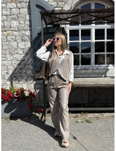 Pantalon droit effet...
