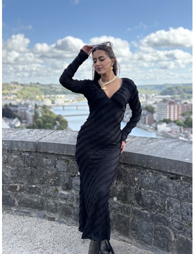 Robe longue texturez à...