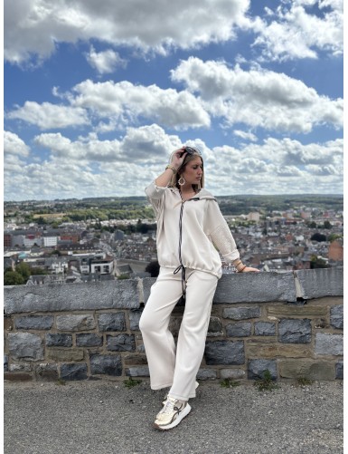 Jogging cosy avec bandes en...
