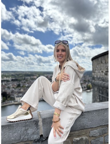 Veste zippée cosy à capuche...