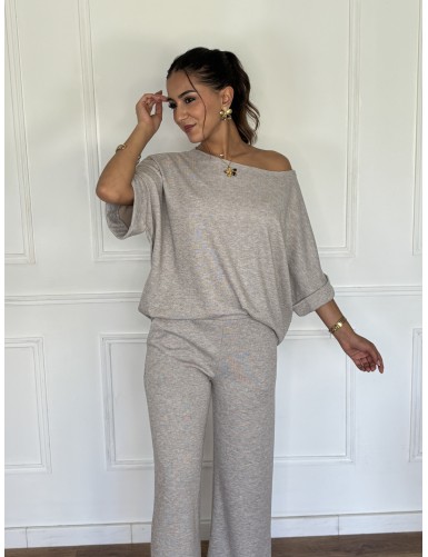 Pull casual chic taupe...