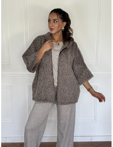 Veste cosy effet fourrure...