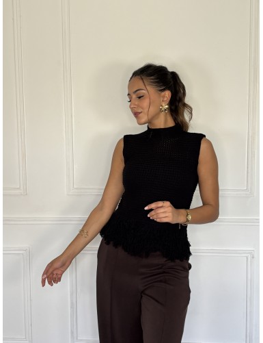 Pull sans manche femme avec...