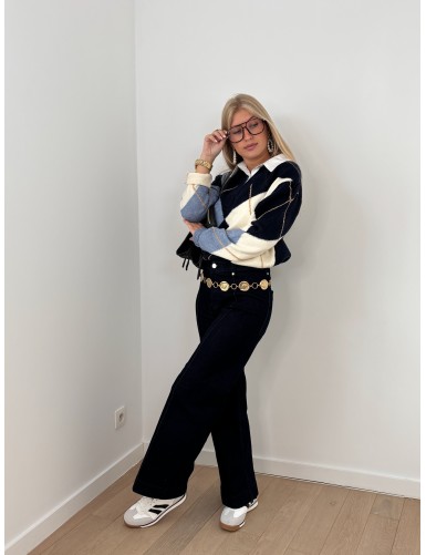 Pantalon coupe large taille...