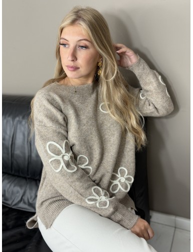 Pull en laine à motifs de...
