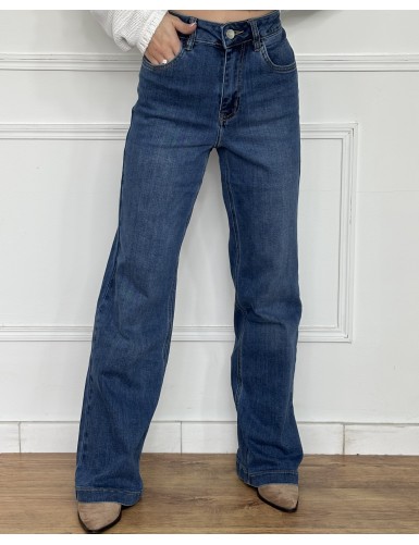 Pantalon large droit jeans...