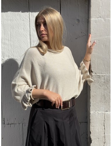 Pull ample et léger beige...