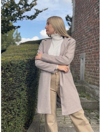Veste longue taupe CATALINA