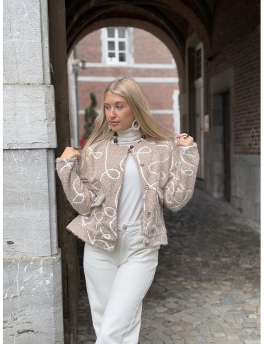 Veste à motifs beige ALTEA