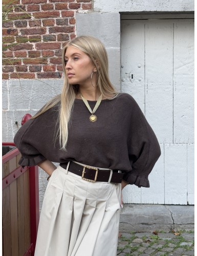 Pull ample et léger choco...