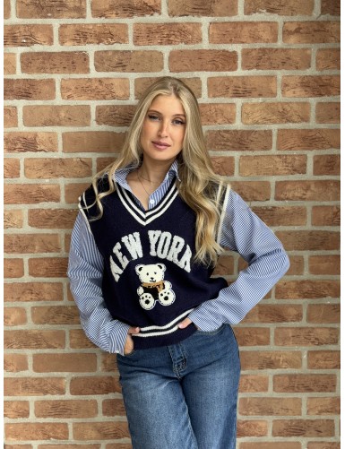 Pull avec motif "New York"...