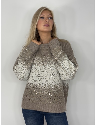 Pull à col rond et sequins...