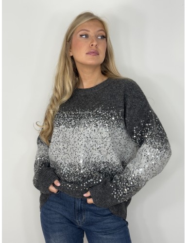 Pull à col rond et sequins...