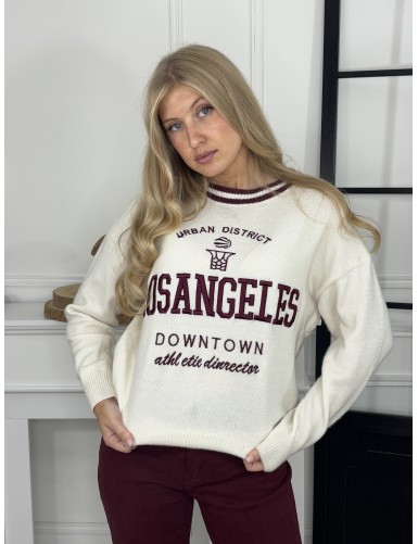 Pull avec motif beige WENDA