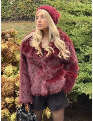 Veste à fourrure uni...