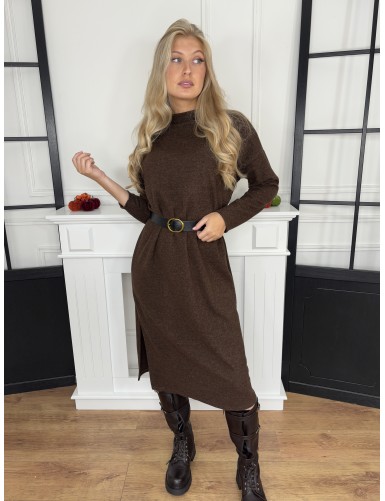 Robe-Pull uni choco URSULA