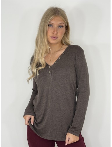 Pull col v choco Agostina