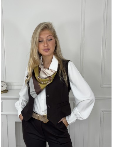 Gilet sans manche choco Sabine
