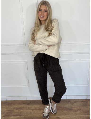 Pantalon ample choco NADEGE