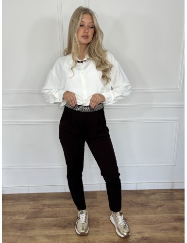 Pantalon stretch choco LEYLA