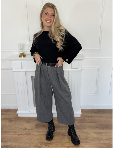 Pantalon ample gris NAIMA