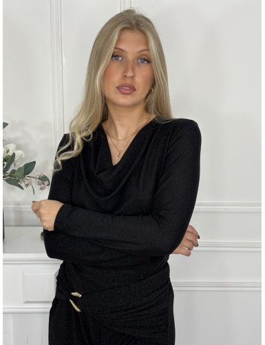 Blouse transparente noire...