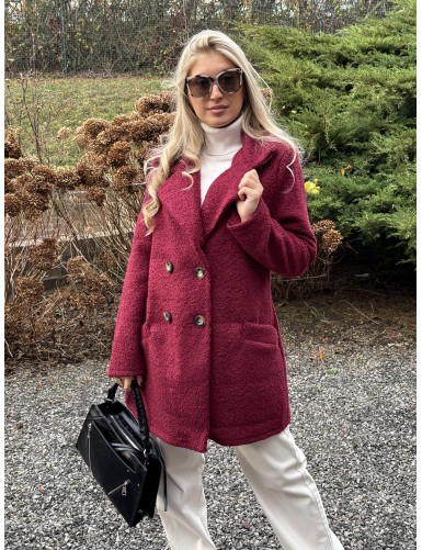 Veste chaude bordeaux Leana