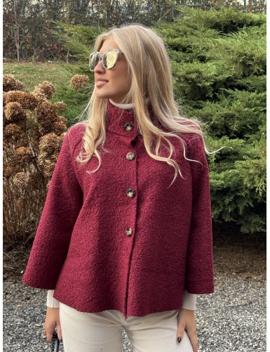 Veste courte bordeaux Lucie