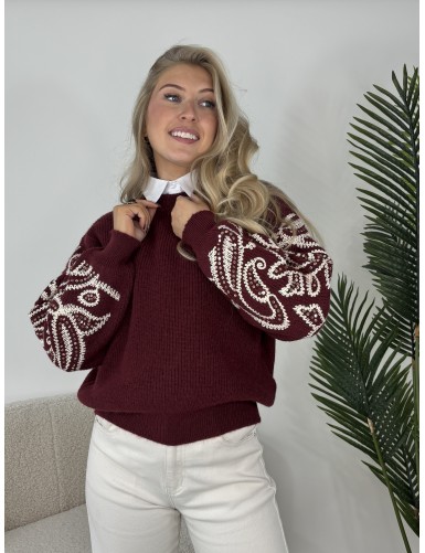 Pull ample à motifs...