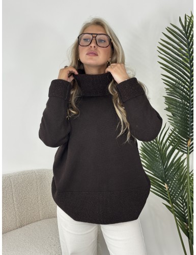 Pull col roulé à paillettes...