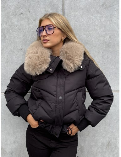 Veste chaude à fourrure...